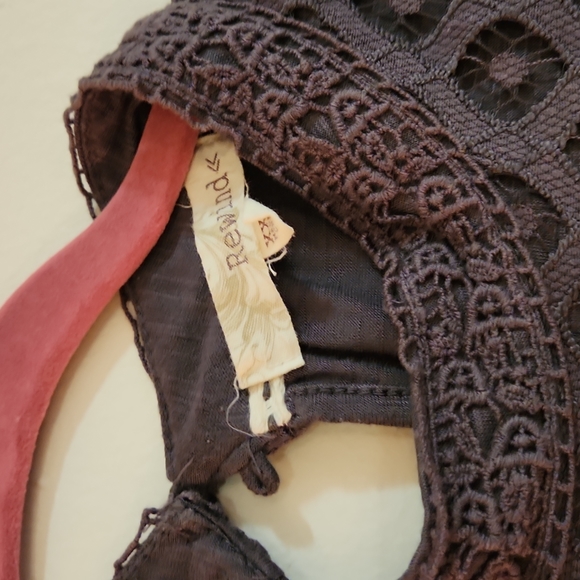 Rewind Lace Covered Dark Gray Tank Top Size XXL - Picture 4 of 5